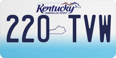 KY license plate 220TVW