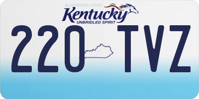 KY license plate 220TVZ