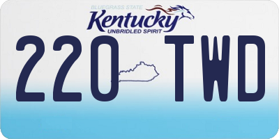 KY license plate 220TWD