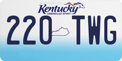KY license plate 220TWG