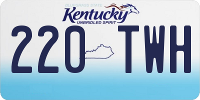 KY license plate 220TWH