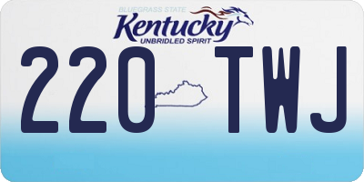 KY license plate 220TWJ