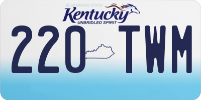 KY license plate 220TWM