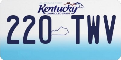 KY license plate 220TWV