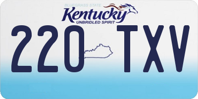 KY license plate 220TXV