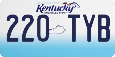 KY license plate 220TYB