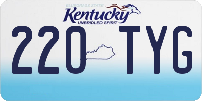 KY license plate 220TYG
