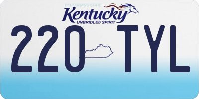 KY license plate 220TYL