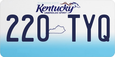 KY license plate 220TYQ