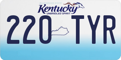 KY license plate 220TYR