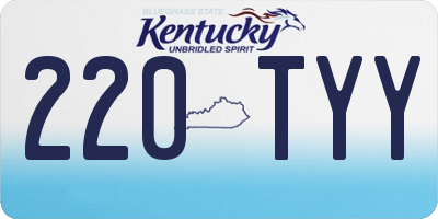 KY license plate 220TYY