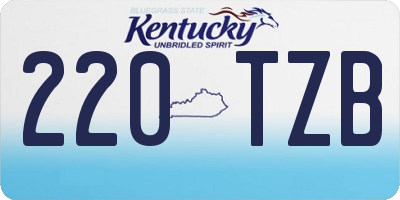 KY license plate 220TZB