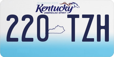 KY license plate 220TZH
