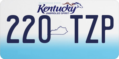 KY license plate 220TZP