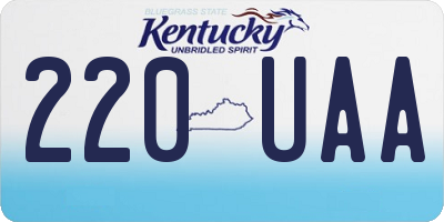 KY license plate 220UAA