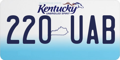 KY license plate 220UAB