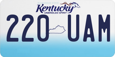 KY license plate 220UAM