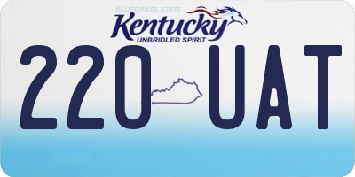 KY license plate 220UAT