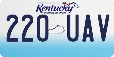 KY license plate 220UAV