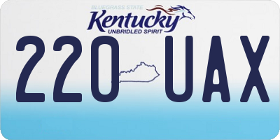 KY license plate 220UAX