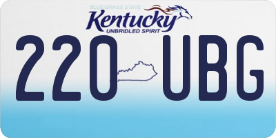 KY license plate 220UBG