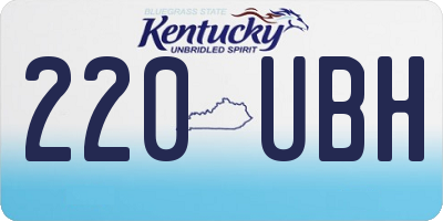 KY license plate 220UBH