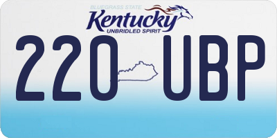 KY license plate 220UBP