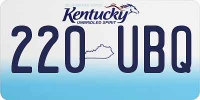 KY license plate 220UBQ