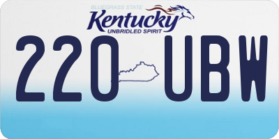 KY license plate 220UBW