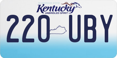 KY license plate 220UBY