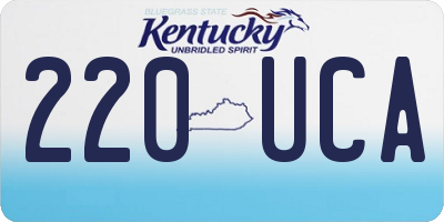 KY license plate 220UCA