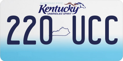 KY license plate 220UCC