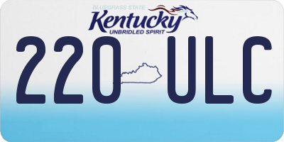 KY license plate 220ULC