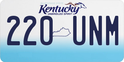 KY license plate 220UNM