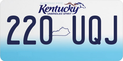 KY license plate 220UQJ