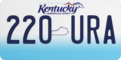 KY license plate 220URA