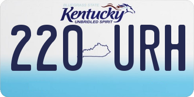 KY license plate 220URH