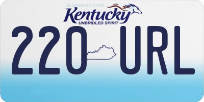 KY license plate 220URL