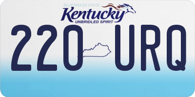 KY license plate 220URQ