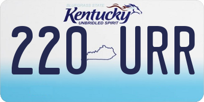 KY license plate 220URR