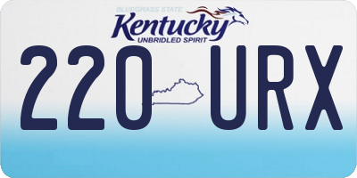 KY license plate 220URX