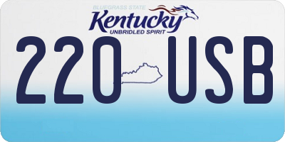 KY license plate 220USB