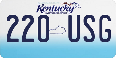 KY license plate 220USG