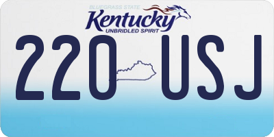 KY license plate 220USJ