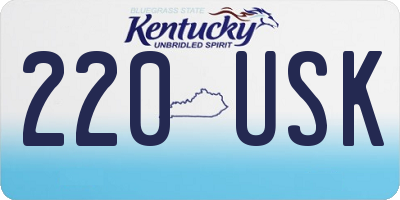 KY license plate 220USK