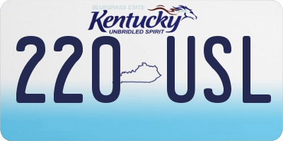 KY license plate 220USL