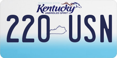 KY license plate 220USN