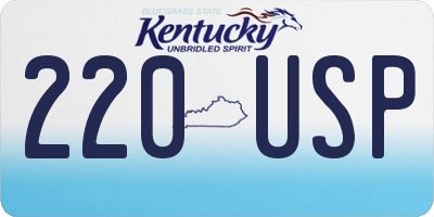 KY license plate 220USP