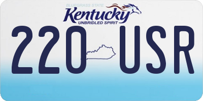 KY license plate 220USR