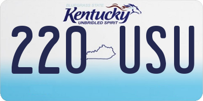KY license plate 220USU